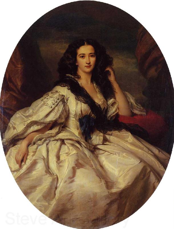 Franz Xaver Winterhalter Wienczyslawa Barczewska, Madame de Jurjewicz Germany oil painting art
